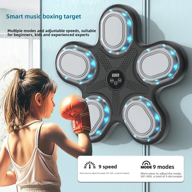 Bluetooth Music Smart Punching Bag Machine Boxing Target for Home Indoor Fitness Combat Training Body Workout Equipment