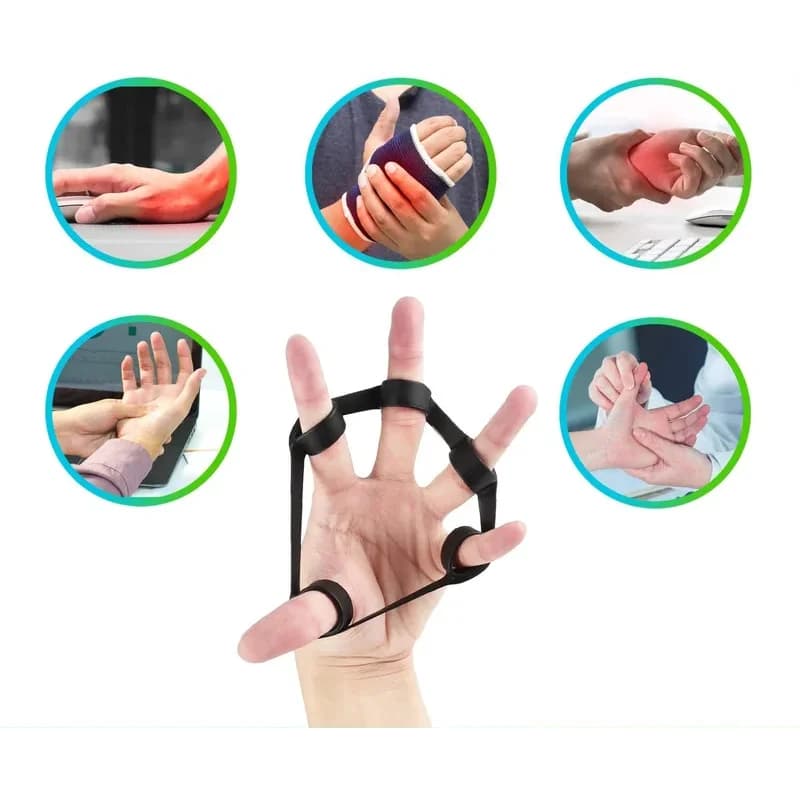 Hand Gripper Silicone Finger Expander Exercise Hand Grip Wrist Strength Trainer Finger Exerciser Resistance Bands