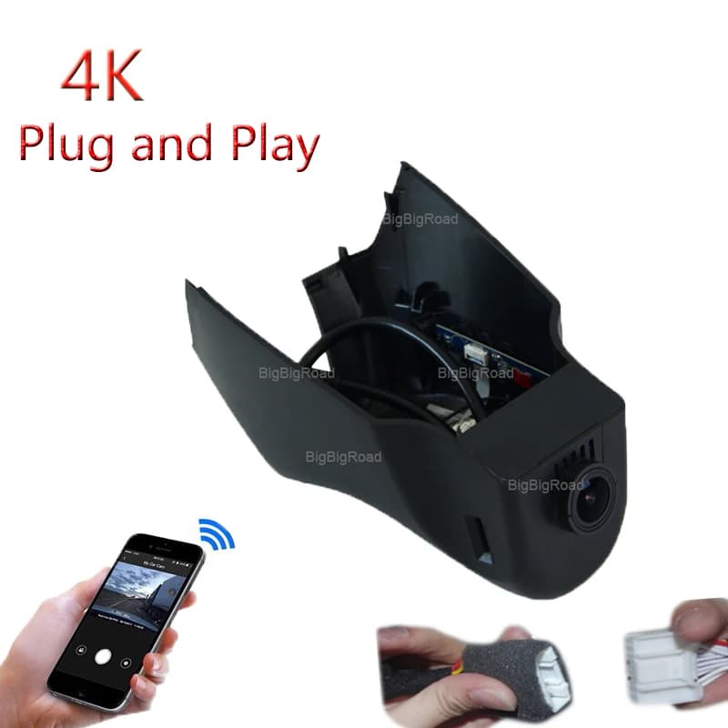 4k Plug And Play For Jaguar F-TYPE XE XEL XJ 2014 2015 2016 2018 2019 Auto Wifi DVR Video Recorder Dash Cam Black Box FHD 2160P