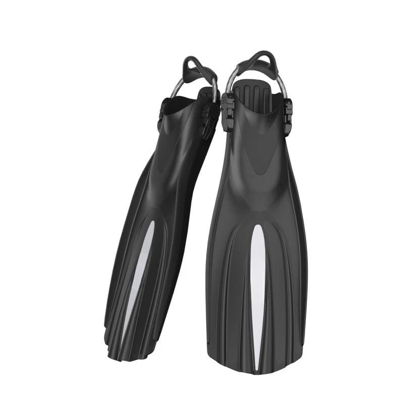 Professional long diving pins, duck fins, freestyle silicone snorkeling equipment
