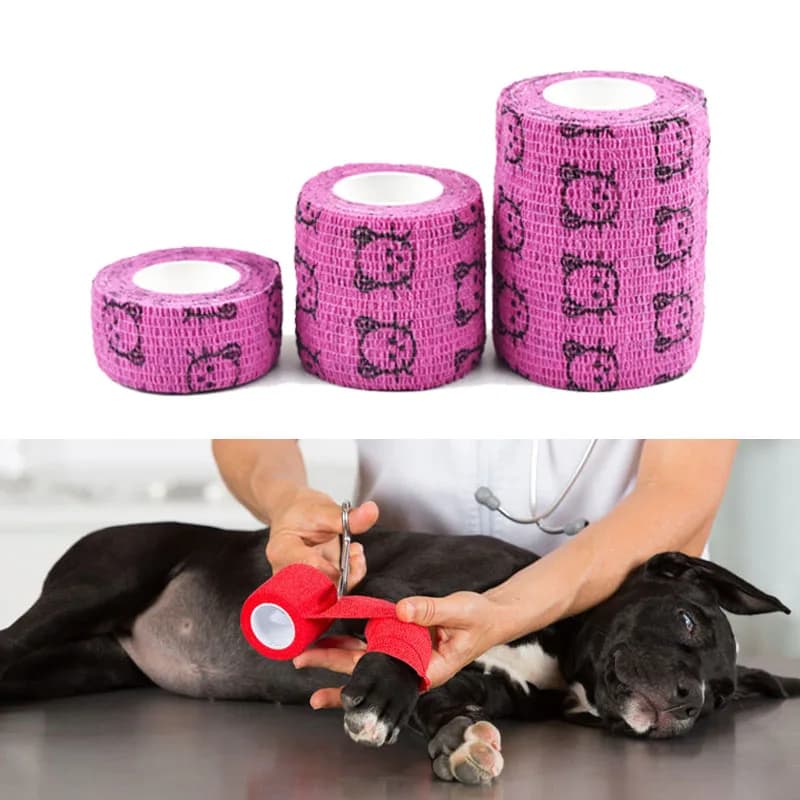 4.5m terapia medica fasciatura elastica Sport Protector Strap per dito articolazione ginocchio Kit di pronto soccorso Pet Dog Cat benda autoadesiva