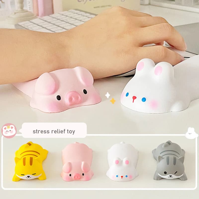 Supporto Ergonomico per Polso - Tappetino Mouse in PU a Lenta Risalita, Ideale per Scrivanie e Forniture da Ufficio