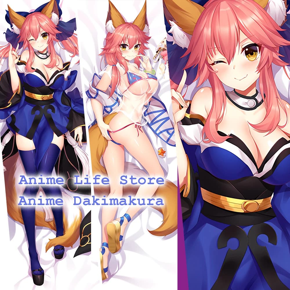 Tamamo no Mae federa per cuscino per il corpo a grandezza naturale Peachskin 2WAY Two Sides Print Dakimakura Anime Fate Grand Order fodera per cuscino