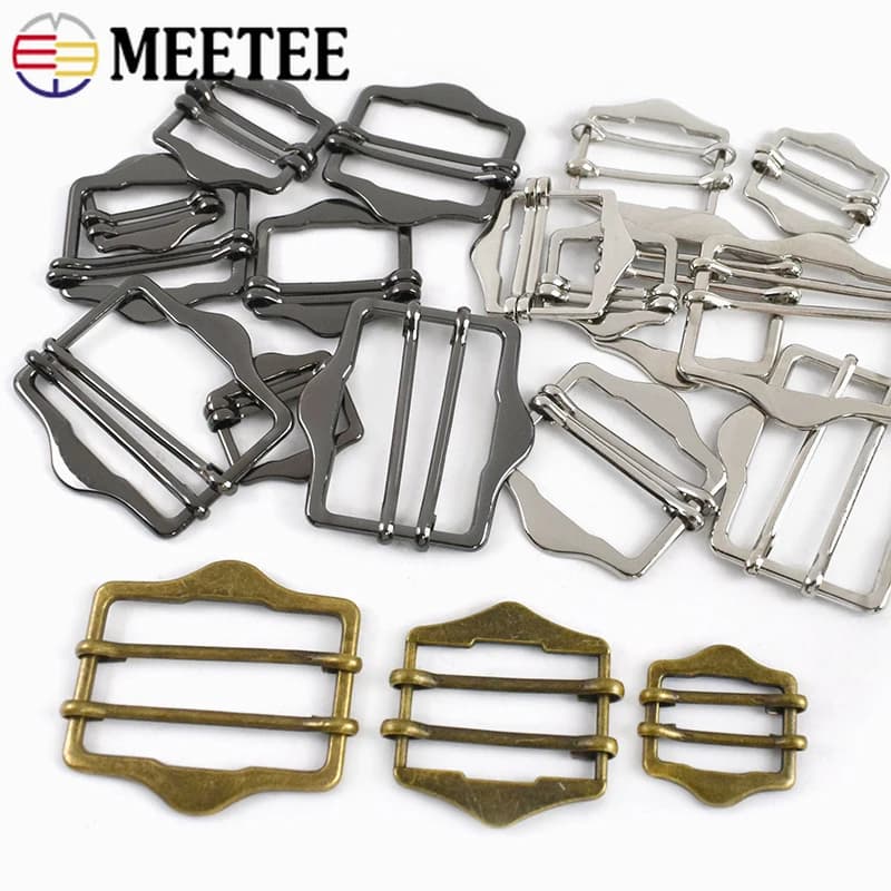 30/50 Pezzi Fibbie Scorrevoli in Metallo da 20-40mm, Fibbia a Doppio Perno, Fibbie per Cinture, Regolatori per Cinghie di Borse, Accessori Fai-da-Te