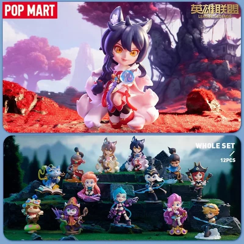 POP MART The League of Legends Serie di personaggi classici Scatola cieca Giocattoli Kawaii Anime Action Figure Caixa Caja Surpris Scatola misteriosa