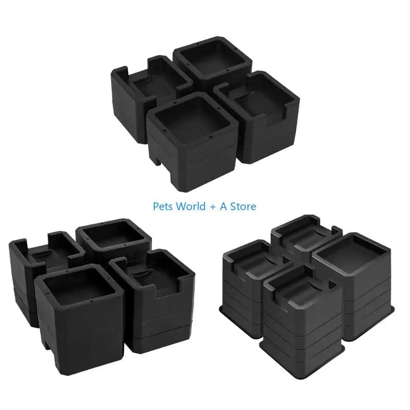 37MB 4 pz Double Sided Uso Pesanti Rialzi per Gambe per Tavolo Divano Divano Armadio Multifunzionale Facile Installazione Rialzi