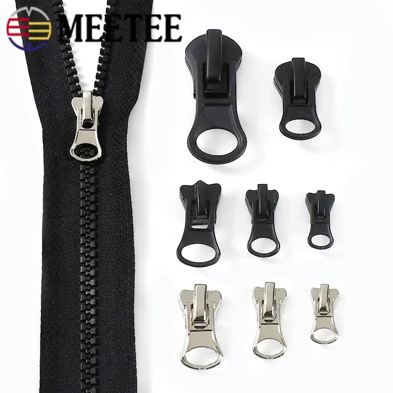 10/20 pezzi 3 # 5 # 8 # 10 # Cursori per Cerniere in Resina, Tiranti per Cerniere di Zaini, Kit di Riparazione per Cerniere, Accessori per Cucito e Abbigliamento