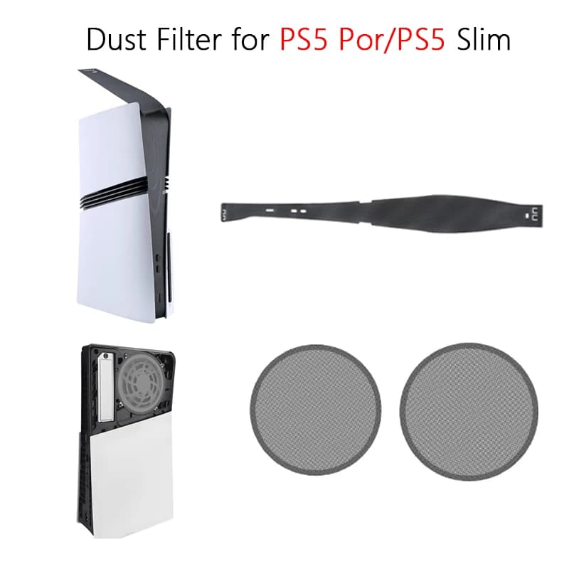 Rete antipolvere per PS5 Slim/PS5 Pro, filtro e copertura antipolvere per ventola, accessorio antipolvere per Playstation 5 Slim/Pro.