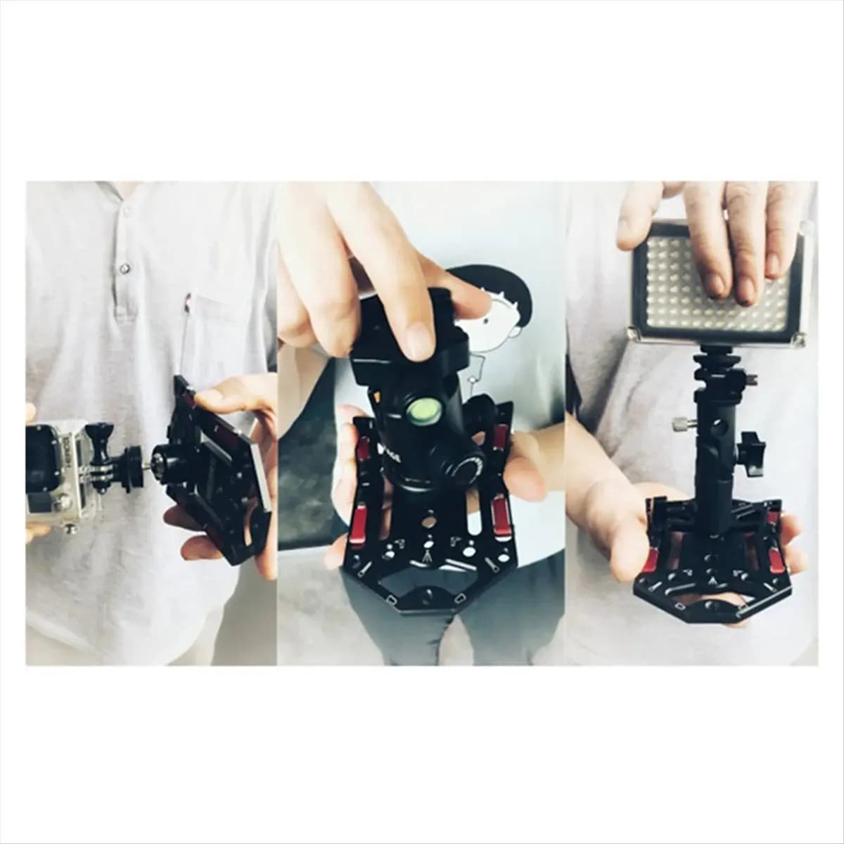 ABJA Multifunction Support for Camera, Base Treppiede Quick Hook and Stable for Gopro Cameras, Smartphones and DSLR