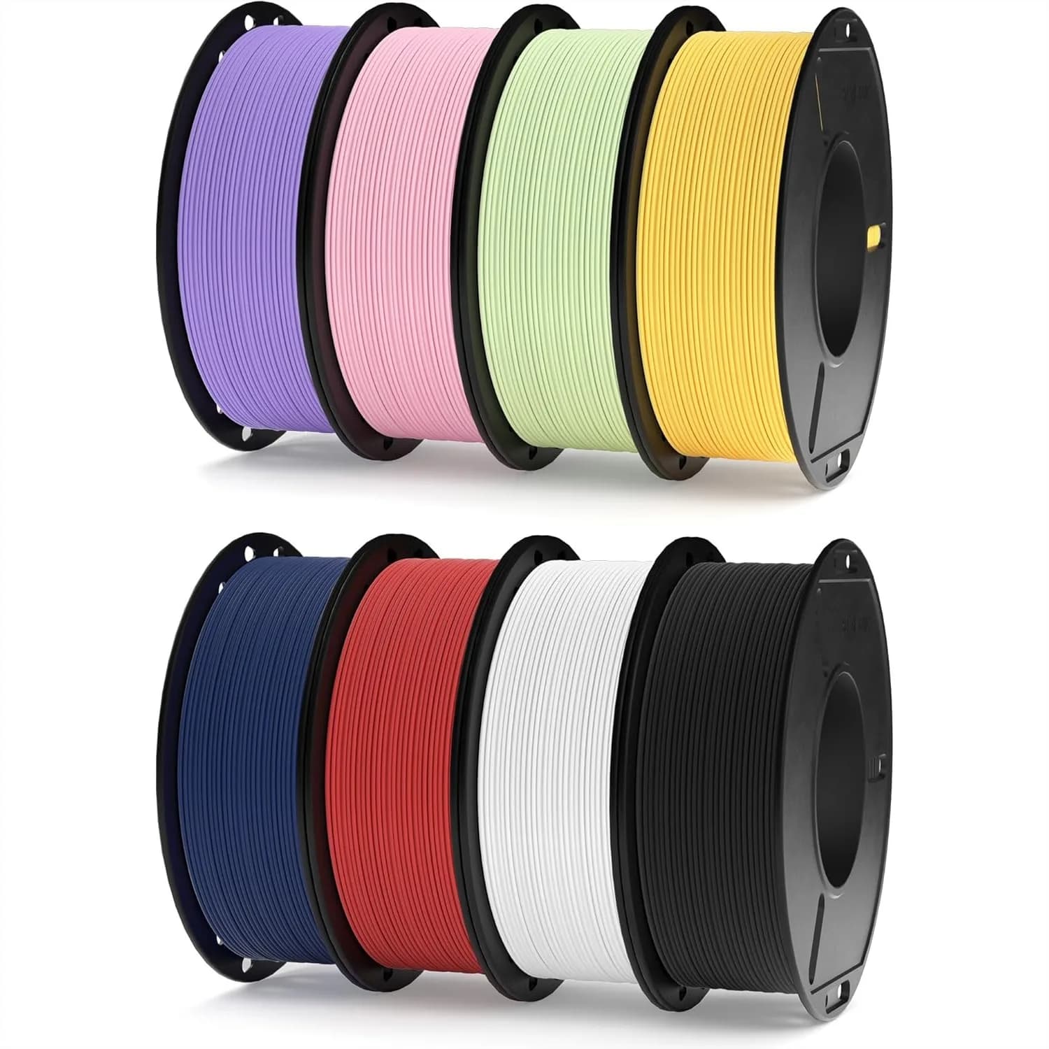 Filamento PLA Opaco per Stampante 3D, Confezione da 8 Bobine da 250g, 1.75mm, Precisione Dimensionale +/- 0.02mm, Multicolore per la Maggior Parte delle Stampanti