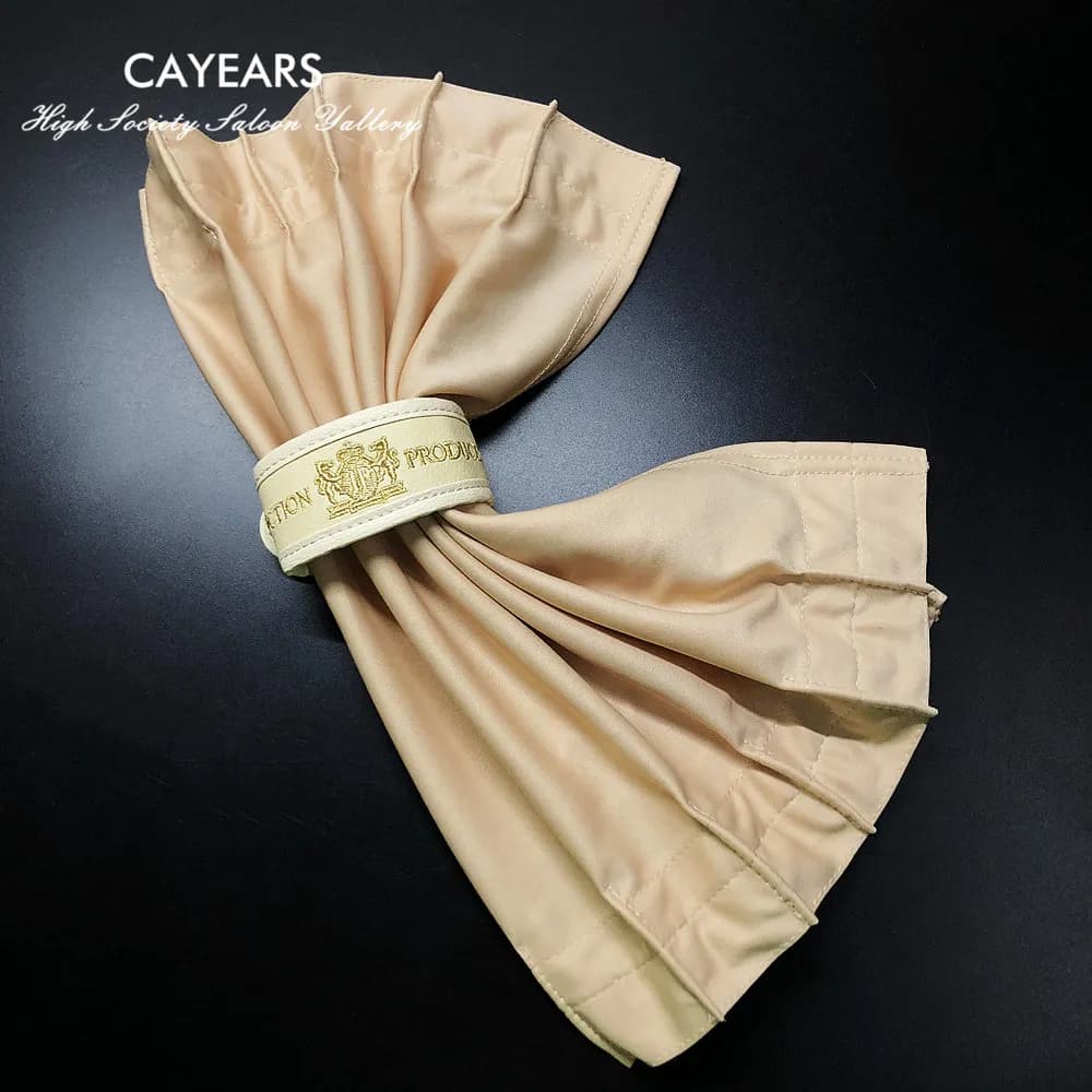 Cayears 2Pcs JDM Junction Produce Luxury Car Window Curtains Shade Valance Leather Golden JP Straps Beige Uv Protection
