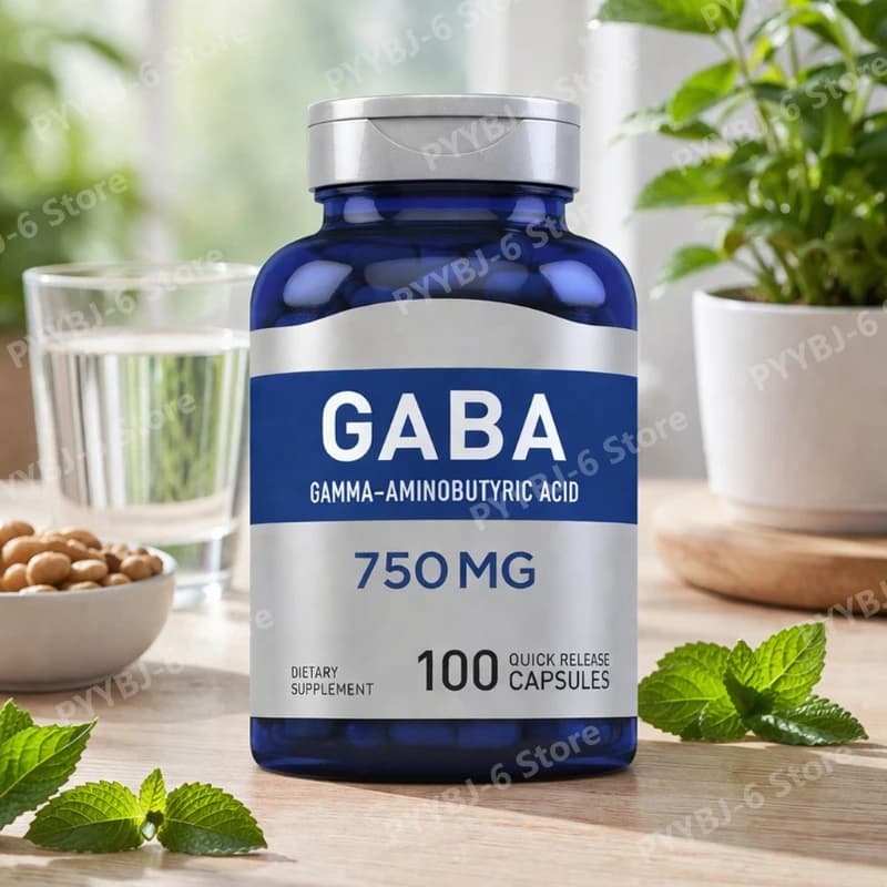 GABA 750mg Acido Gamma-Aminobutirrico 100 Capsule a Rilascio Rapido Integratore Alimentare Senza OGM e Senza Glutine per Adulti