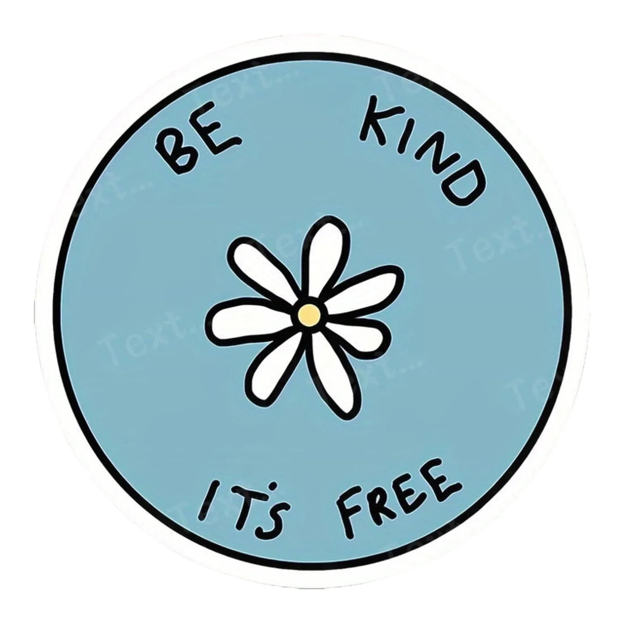 1 adesivo floreale ispirazionale Be Kind, semplice adesivo in vinile impermeabile per laptop, auto, borraccia, decorazioni quotidiane