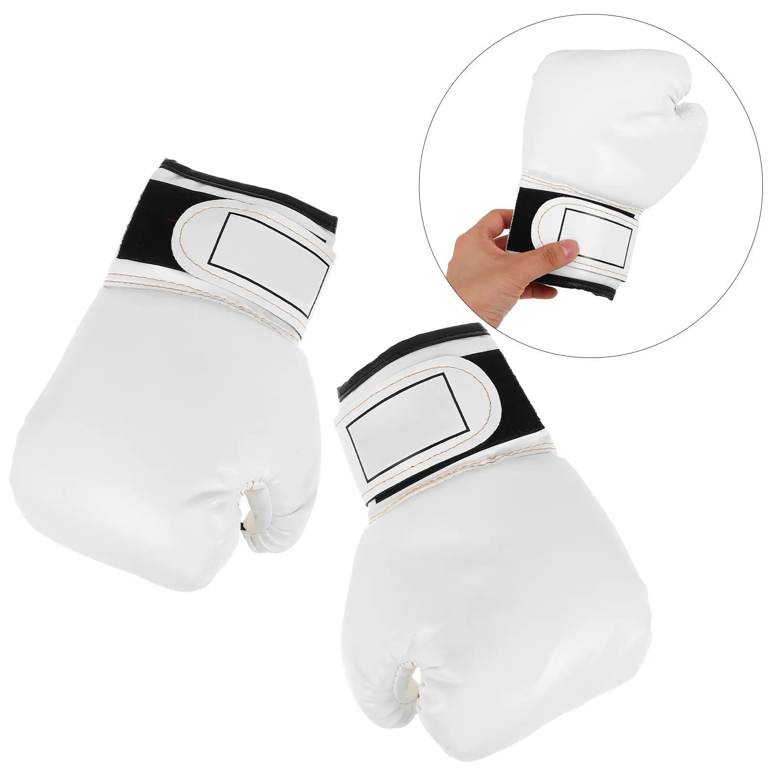 2 Paia di Guantoni da Boxe Junior, Guanti da Allenamento con Interno in Schiuma Modellata, Attrezzatura Leggera per Allenamento e Kickboxing
