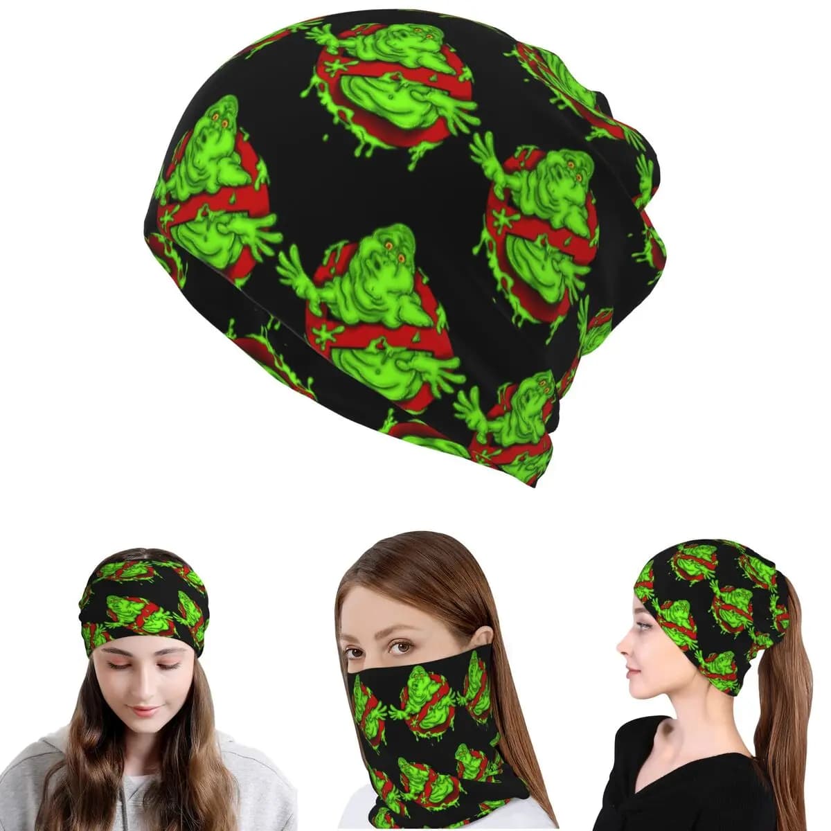 Bandana Ghostbusters, Sciarpa Multifunzione, Maschera per il Viso, Cappello per Uomo e Donna, Adatta a Tutte le Stagioni