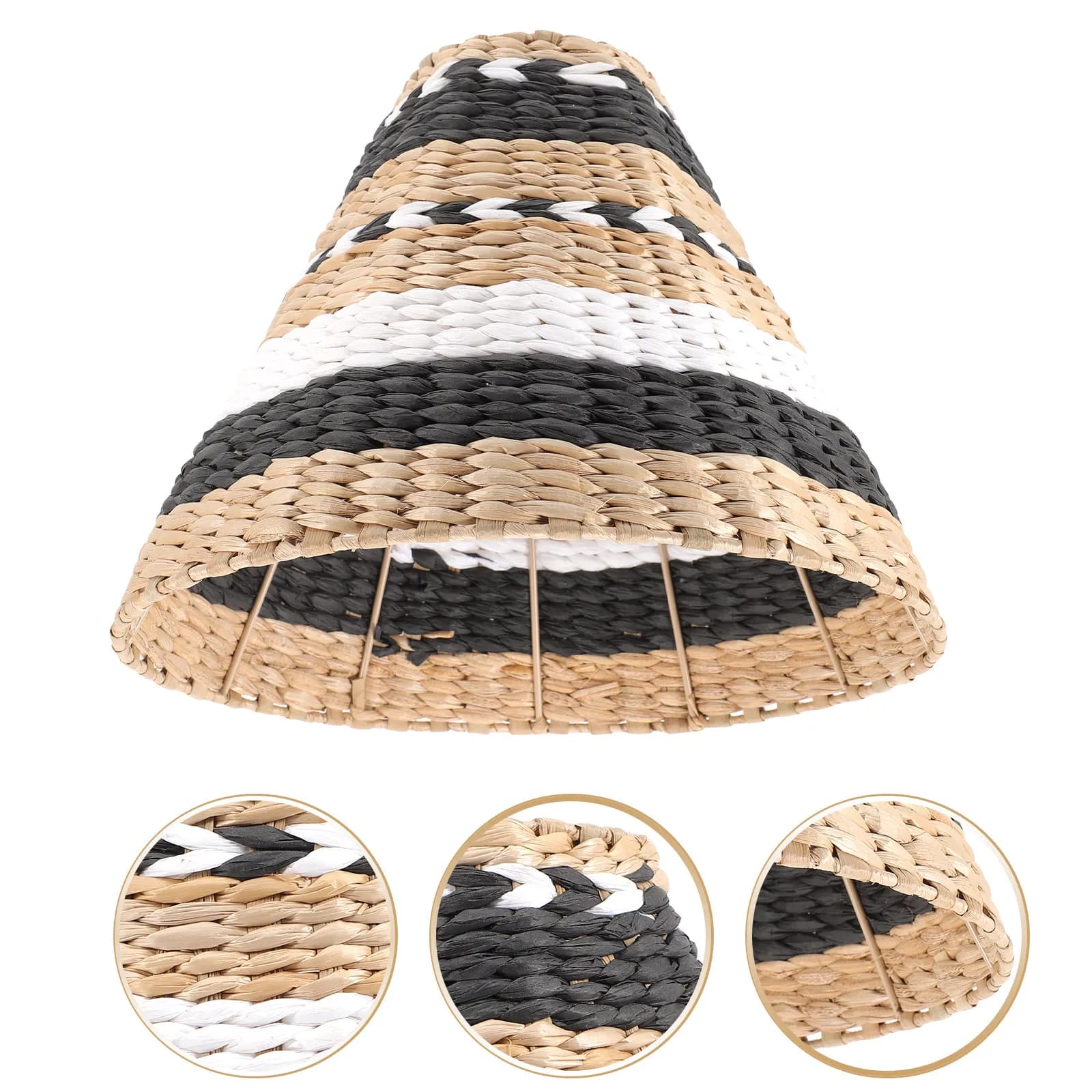 Small Lampshade Paper Rope Vintage Style E27 E14 Light Socket Indoor Ceiling Lamp Shade Cover Desk Lamp Accessory