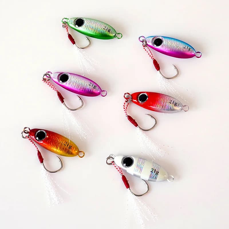 Single Hook Iron Plate Remote Casting Metal Bait Lure Micro Object Luminous Big Eye Iron Fishing LurePlate