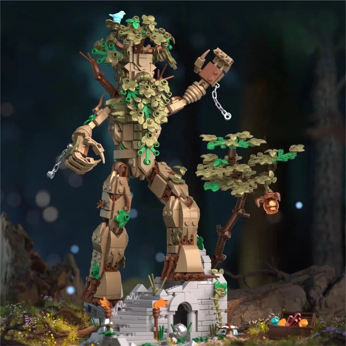 Arboreal Keep building block set di api simili a un albero giocattoli assemblati modello Dryad gigante Ent regalo di compleanno per bambini regalo di festa