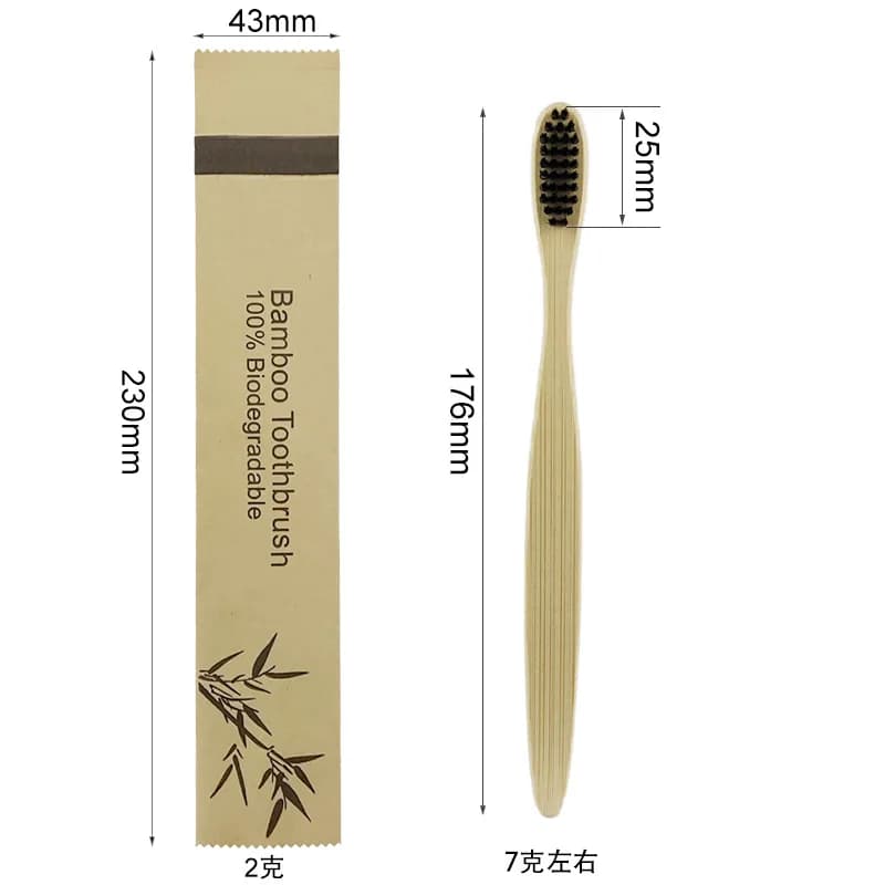 10 pieces natural bamboo toothbrush colored soft charcoal whitening teeth toothbrush soft dental oral hygiene
