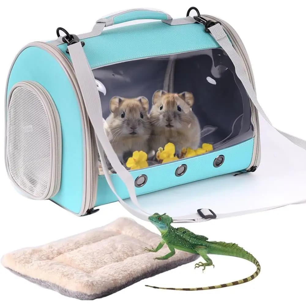 Zaino da viaggio per drago barbuto, zaino per lagarto, capsula spaziale, finestra a bolle trasparenti, zaino per rettili per astronauta