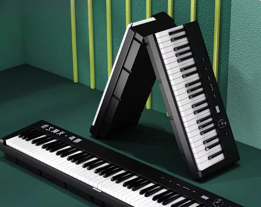 Beisite Tastiera MIDI USB Portatile, 88 Tasti con Drum Pads e Beat Maker, Pianoforte Digitale/Organo