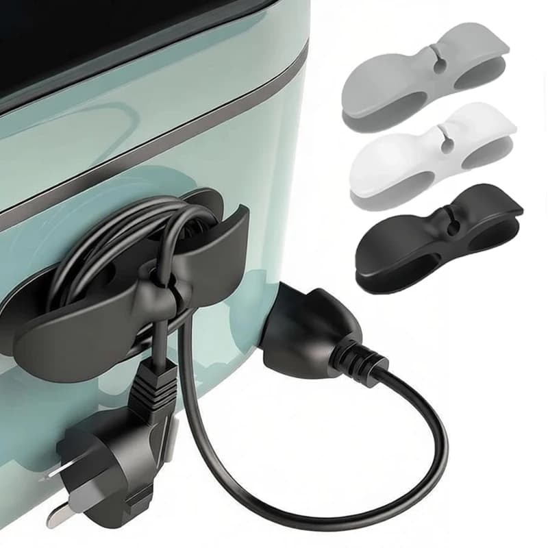 Clip per Gestione Cavi Elettrici da Cucina, Design a Farfalla Autoadesivo, Organizzatore Anti-Groviglio per Cavi di Alimentazione