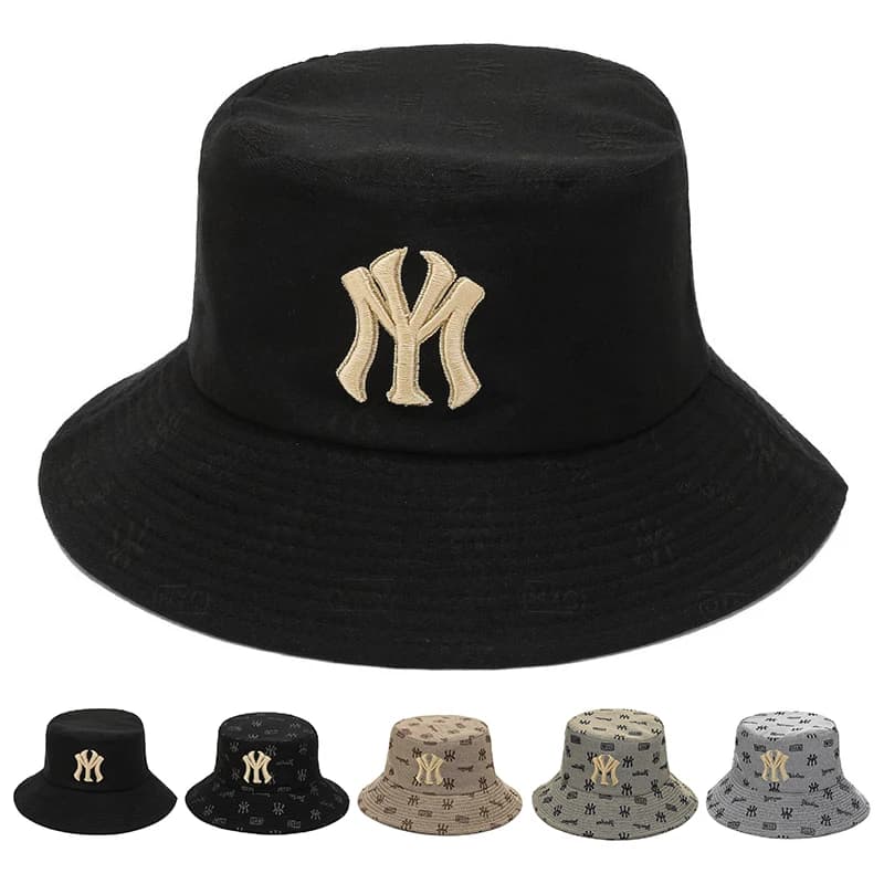 Cappello da pescatore con ricamo a lettera unisex Cappello da donna estivo versatile per protezione solare Cappello da sole da uomo Tendenza Cappelli a secchiello