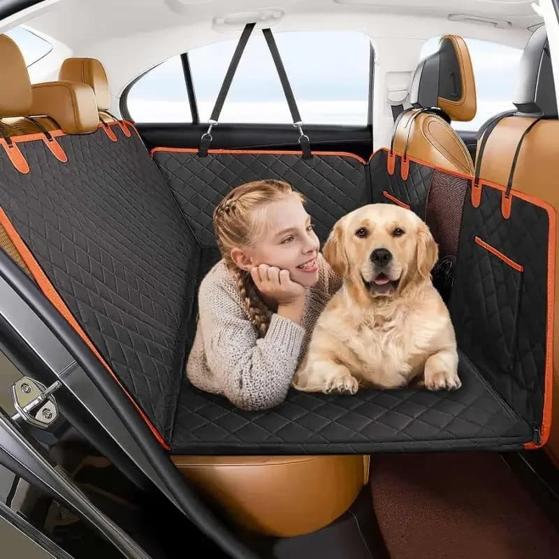 Dog Car Covers with Rigid Background Covers for Waterproof Dog Car with Network Window, Anti-scratch for Dog Car