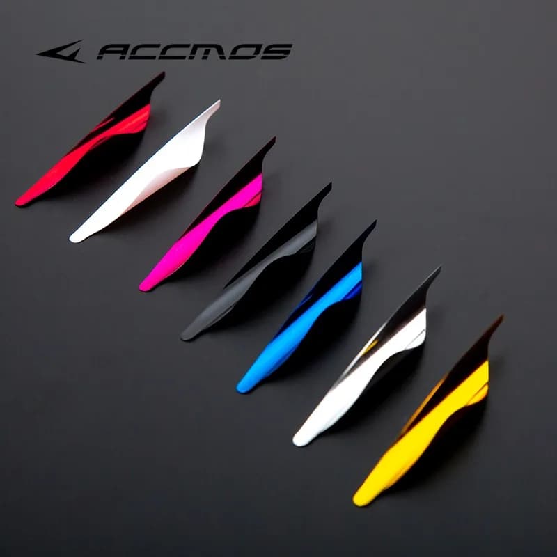 50 pz 1.8 pollici Spin Freccia Piume Sinistra/Destra Spiral Freccia A Vanne FAI DA TE tiro con l'arco arco da caccia Freccia bersaglio puntando tiro Accessori