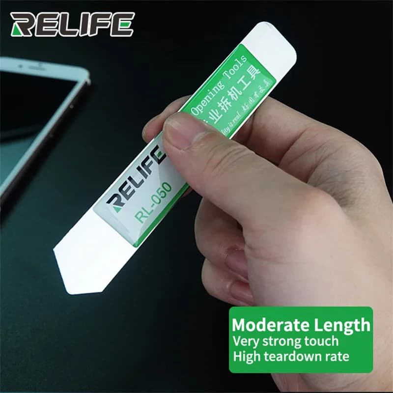 RELIFE RL-050 Strumenti di apertura professionali Acciaio inossidabile ad alta resistenza Tablet per telefono cellulare Schermo LCD Smontaggio Leva Spudger