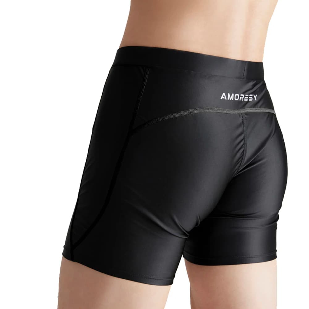 AMORESY Collant da uomo lucidi e lucidi Boxer lisci Pantaloncini Pantaloni da spiaggia Intimo Fitness Running Board Leggings sportivi