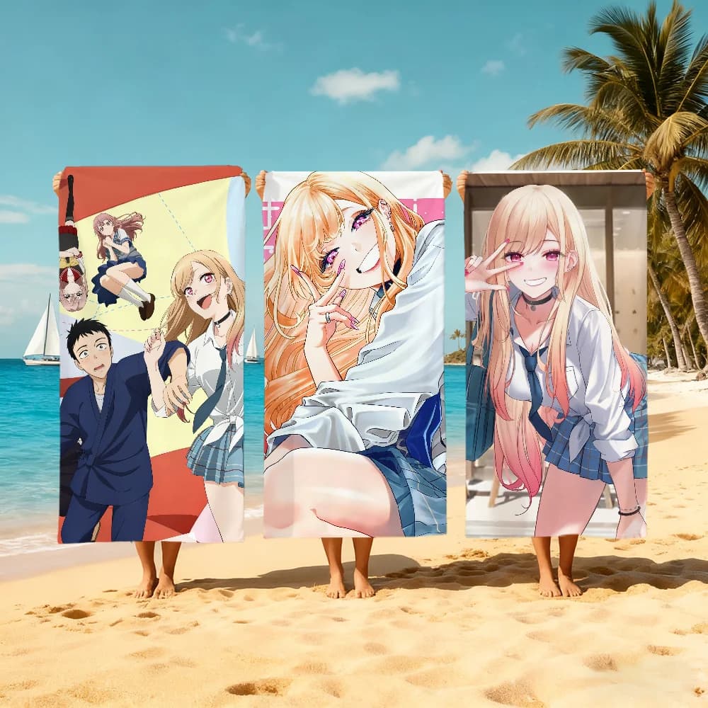 Asciugamano Anime My D-dress Cute U-up Darling, Morbido e ad Asciugatura Rapida per Piscina, Regalo per Viaggi, Palestra, Doccia, Campeggio e Sport