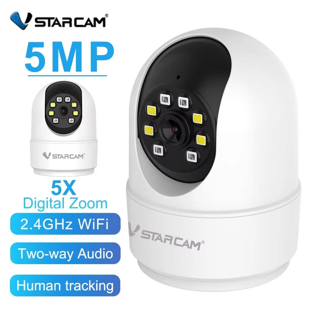 Telecamera Vstarcam CS49L 3MP 1296P Wireless PTZ IP Dome Dual Band WIFI con Rilevamento AI della Forma Umana, Sicurezza CCTV, Baby Monitor