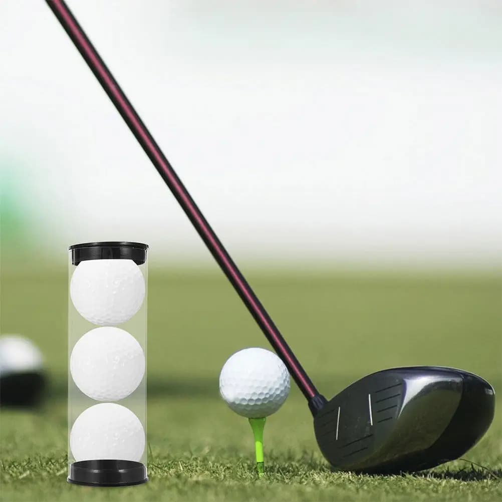 Set di 3 Contenitori Trasparenti in PVC per Palline da Golf, Espositore per Casa e Collezione, Anti-Graffio e Portatile