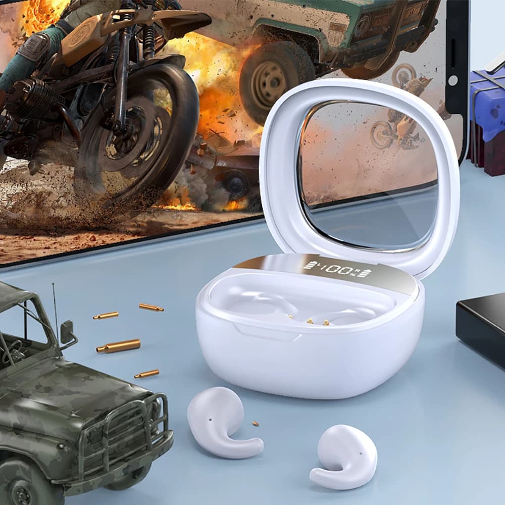 Mini auricolari Sleep Bluetooth Headset TWS Wireless Bluetooth Headset scomparto di ricarica digitale