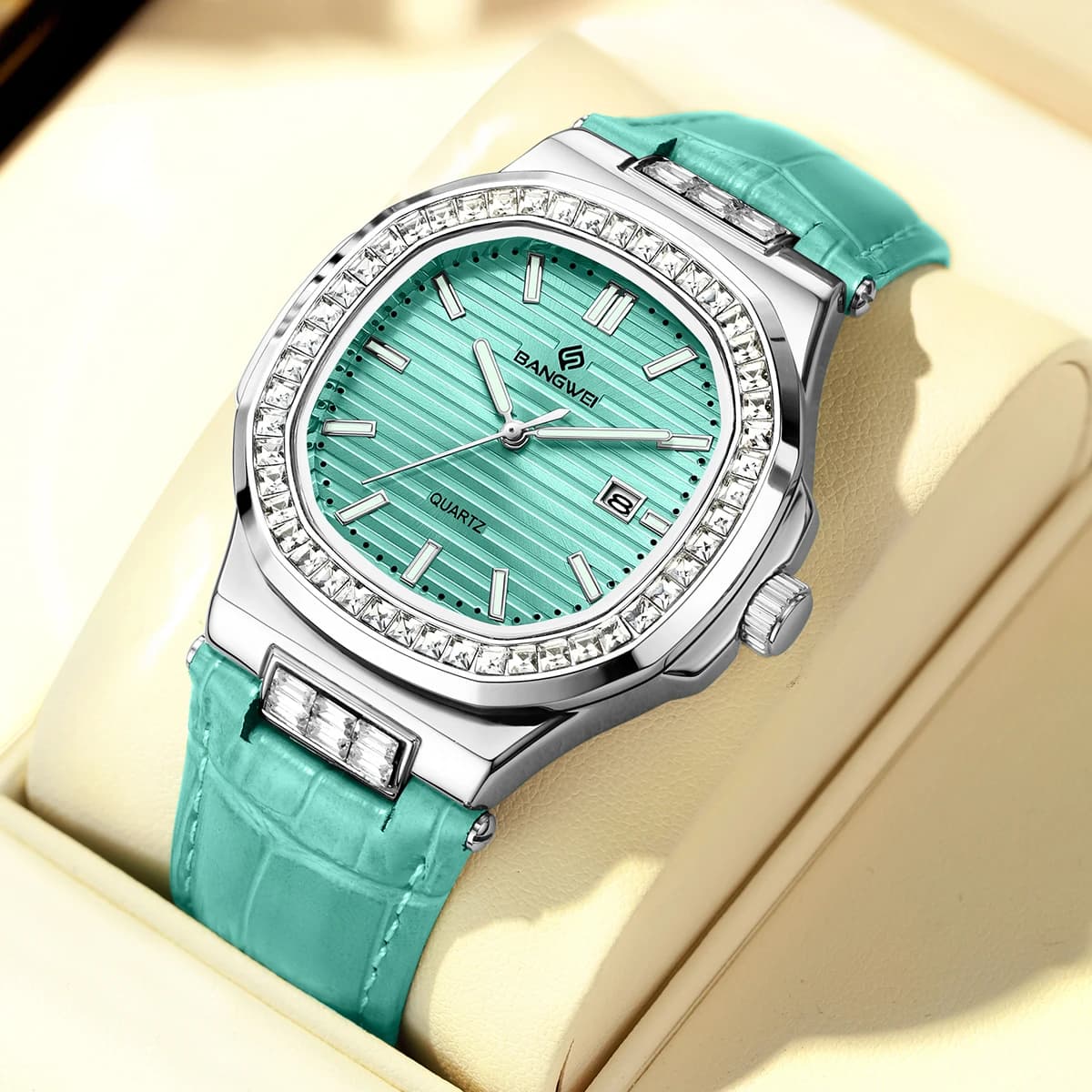 LIGE Luxury Square Watch for Woman Waterproof Luminous Date Ladies Watch Stainless Steel Quartz Women's Watches Female Reloj