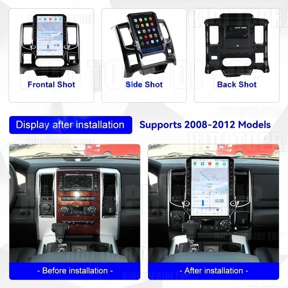 14.5inch Touch Screen Android 15 Carplay For RAM1500 RAM 1500 2008 2009 2010 2011 Car Radio DSP Player GPS Navi Stereo Head Unit