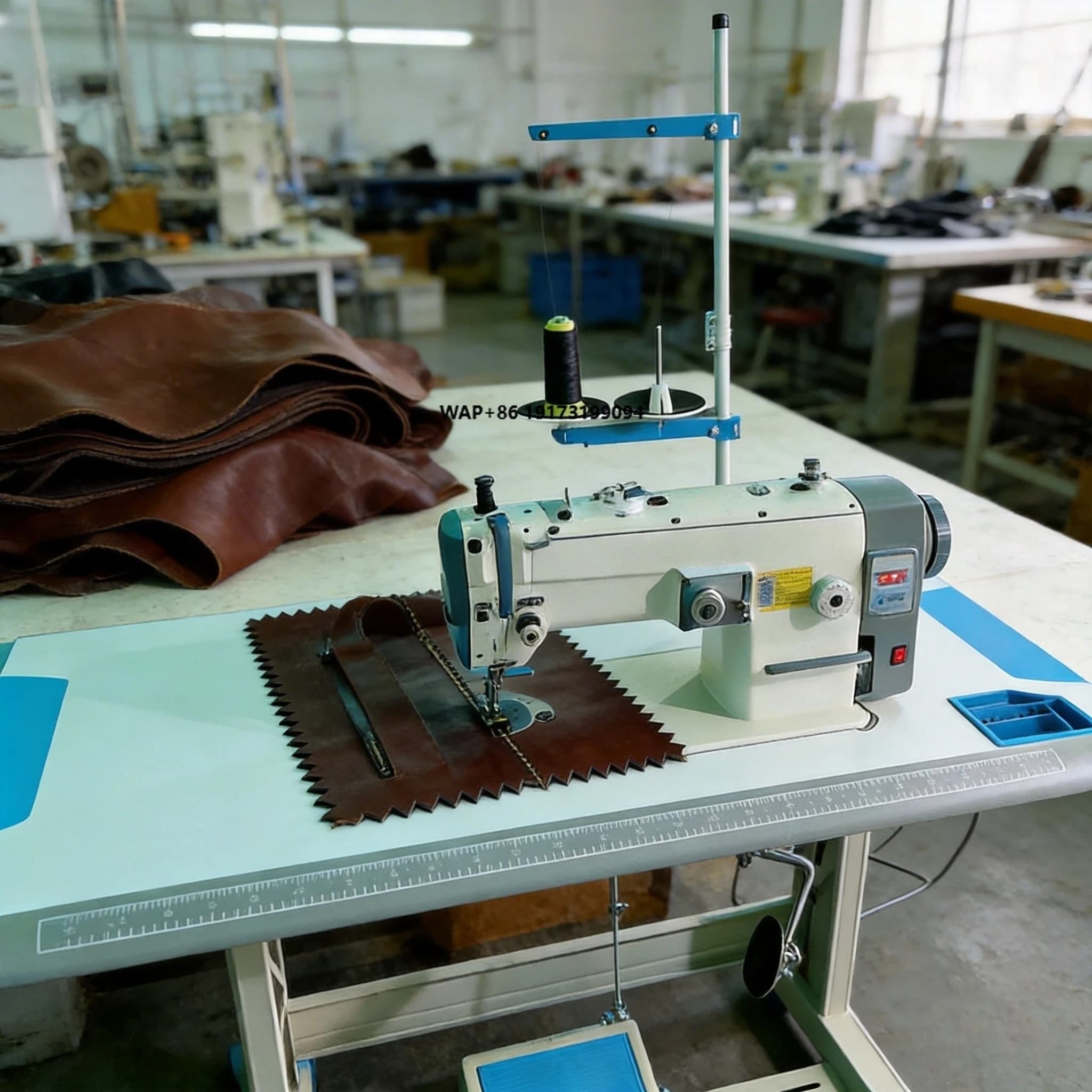 Nuova Macchina da Cucire Industriale - Piedino a Zigzag con Motore per Punti Annodati, Ideale per Sedili Auto in Pelle, Sacchi a Pelo e Tessuti Pesanti