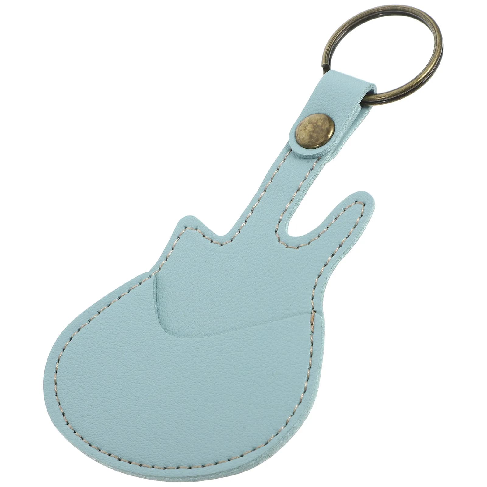Borsa Porta Plettri per Chitarra in PU Premium con Chiusura a Clip in Lega di Zinco, Porta Plettri Compatto per Chitarra Elettrica e Acustica