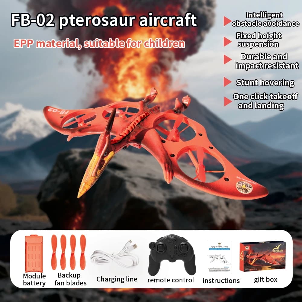 2025 nuovo pterosauro transfrontaliero aereo telecomandato altezza fissa crashworthy aereo in schiuma drone aereo ragazzo giocattolo regalo