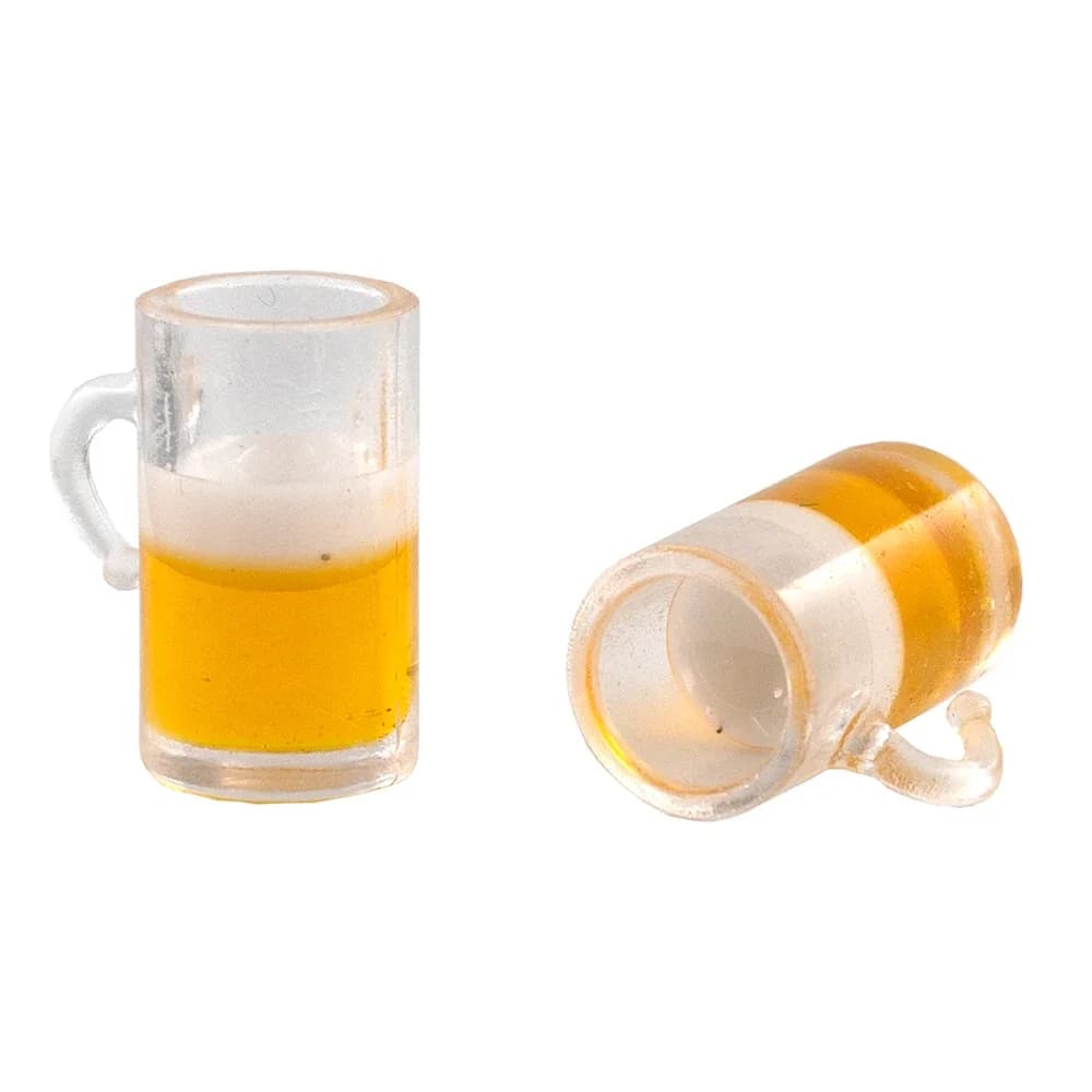 2 pezzi 1/12 casa delle bambole in miniatura tazza di birra simulazione mini tazza di bevande modello per accessori casa di bambola decorazione ob11