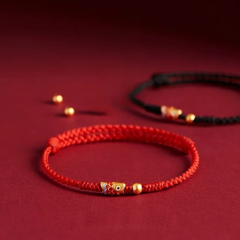 Lucky This Animal Year bracciale in corda rossa cavigliera da uomo con cinturino a mano intrecciato da donna per l'esame di ingresso post-laurea regalo a terra