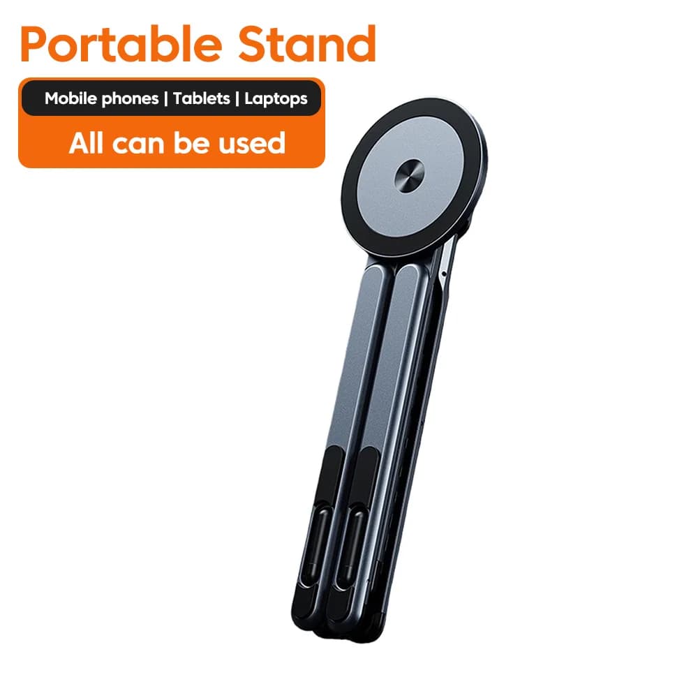 Multifunctional Magnetic Phone Holder Aluminum Alloy Portable Laptop Stand Selfle Stick Foldable For iPhone ipad Tablet Laptop