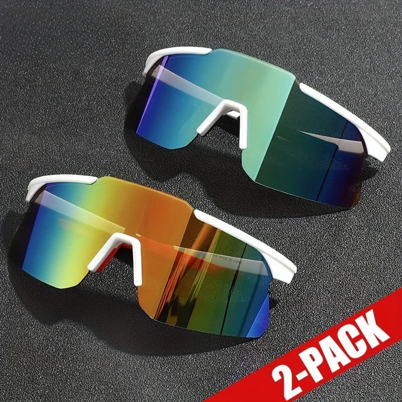 Occhiali da sole sportivi unisex, UV400 antivento e antipolvere, adatti per l'uso sportivo quotidiano