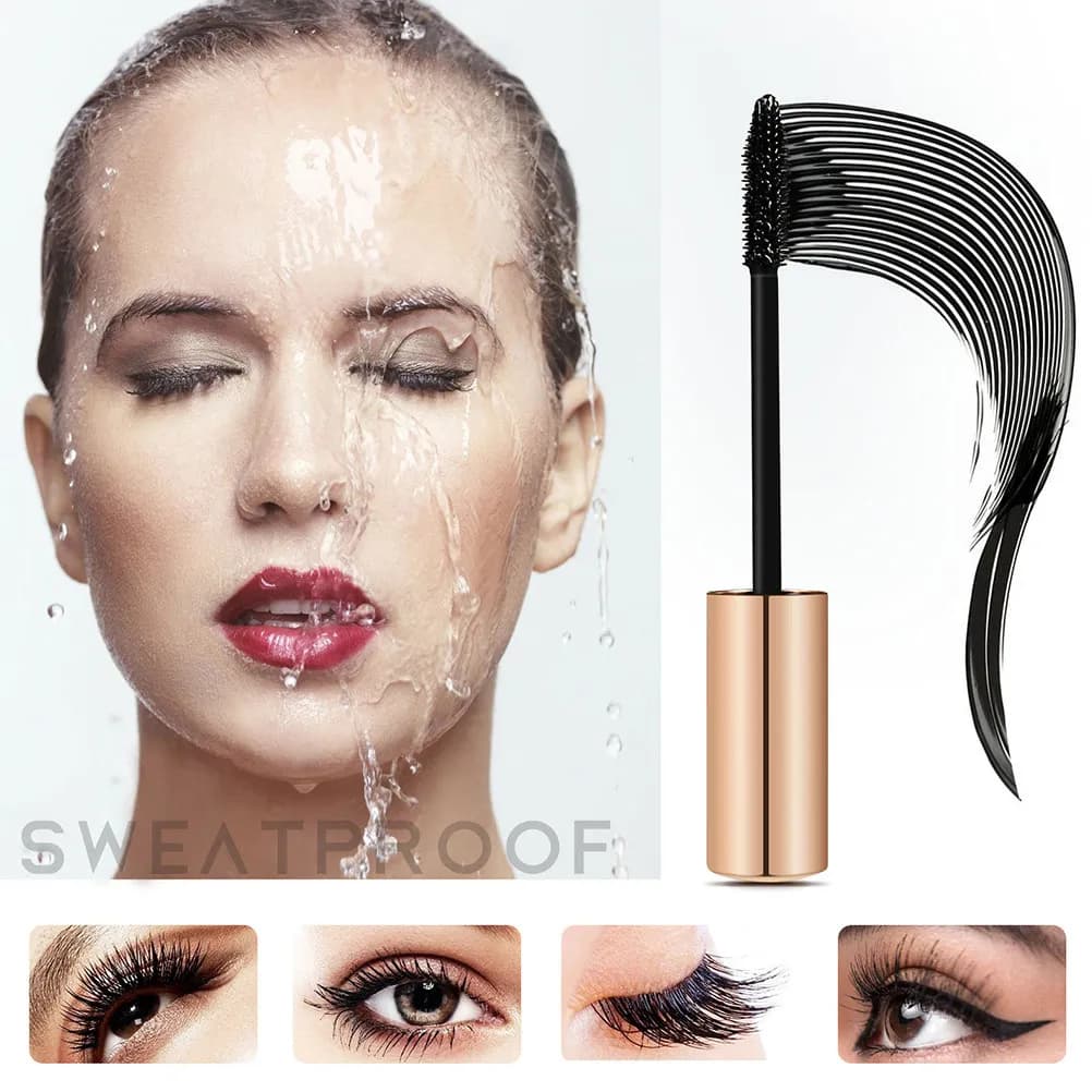 1pc Long life waterproof mascara with brush to curl eyelashes, for daily use, for make-up, eyelash cream