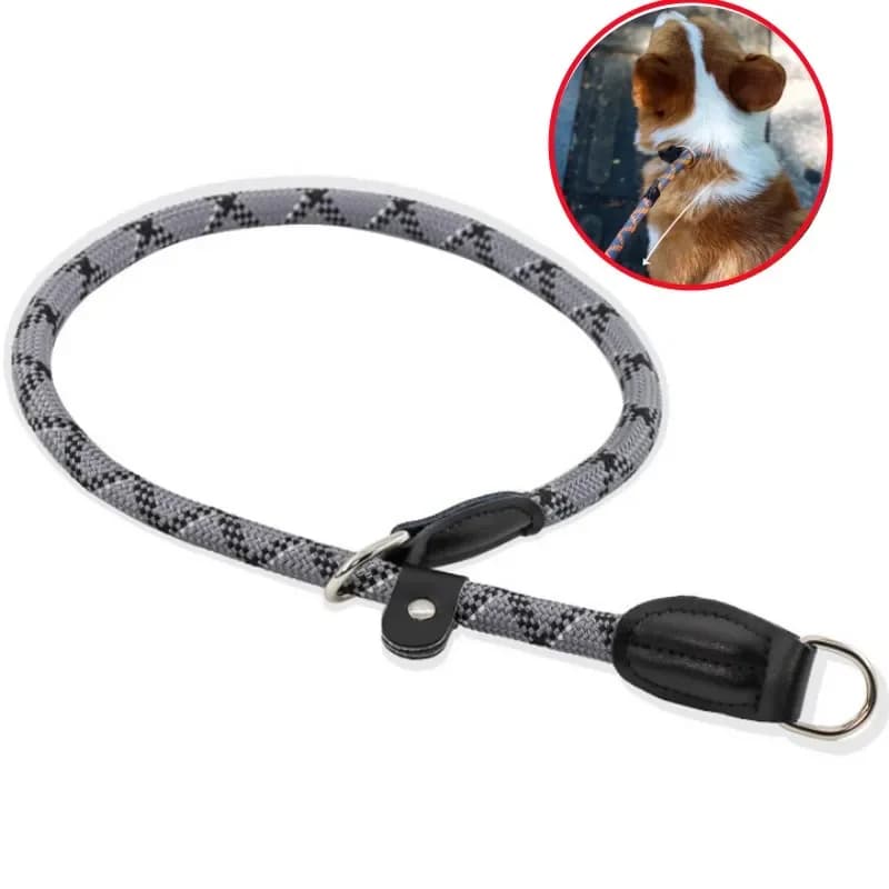 Collare per cani catena P collari per cani regolabili catena riflettente per animali domestici Nylon P imbracatura per corda Dog Walking Puppy Training Pet Supplies