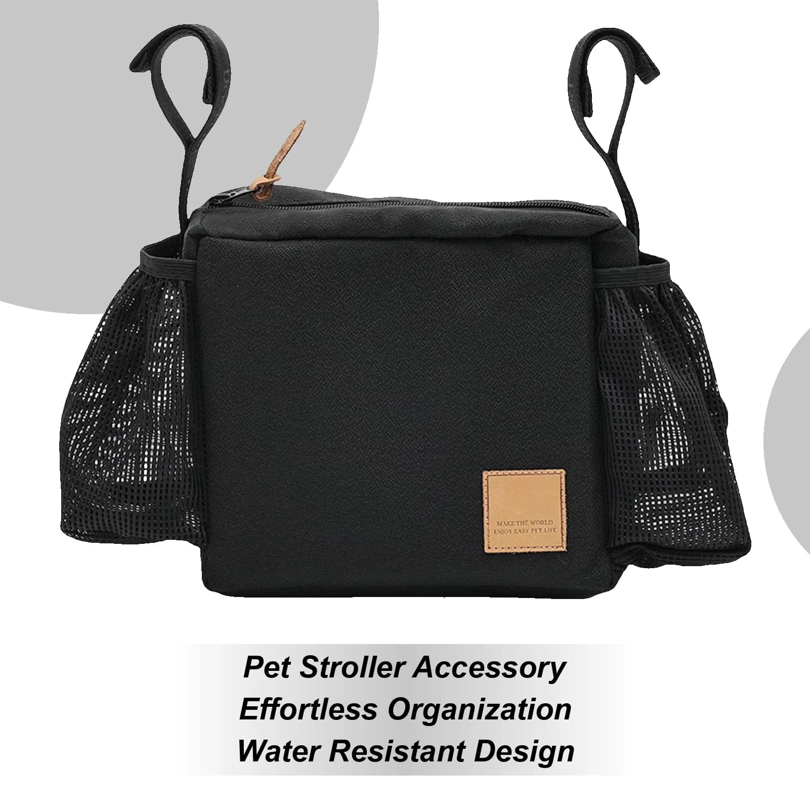 Borsa Organizer per Passeggino per Animali Domestici, Borsa Trasportino Impermeabile per Cuccioli, per Passeggiate, Shopping, Viaggi, Campeggio, Interni ed Esterni