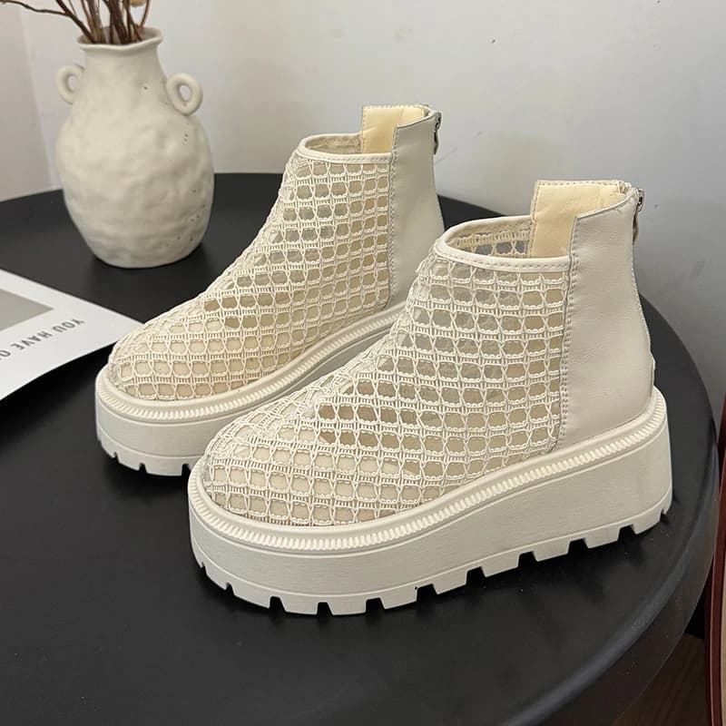 Sandali Donna con Plateau, Scarpe Sportive Estive Trendy 2026, Nuove Sneaker in Mesh Casual da Passeggio, Sandalias Mujer