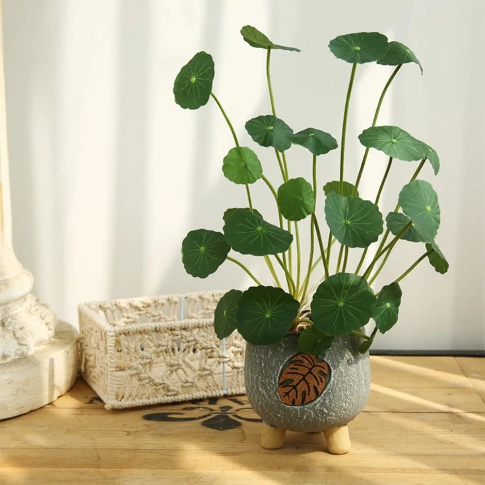 New Green Artificial Lotus Plants Decorative Floral Artificial Faux Plants Small Fake Lotus Leaves Patio Pond