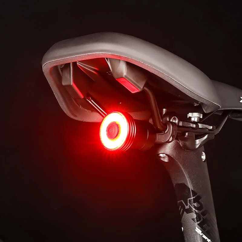 Bicycle Rear Light with Intelligent Auto Brake Detection Rear Bicycle Light Rear for Bike with Waterproof LED Recharge